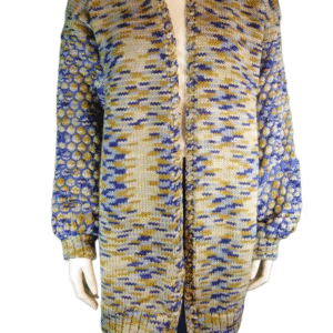 OCEAN BUBBLE SLEEVE CARDIGAN (20% Wool & 80% hypoallergenic acrylic)