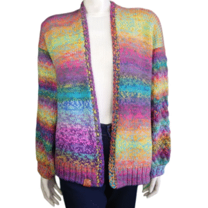 Alternative view of RADIANT PRISM BUBBLE SLEEVE CARDIGAN